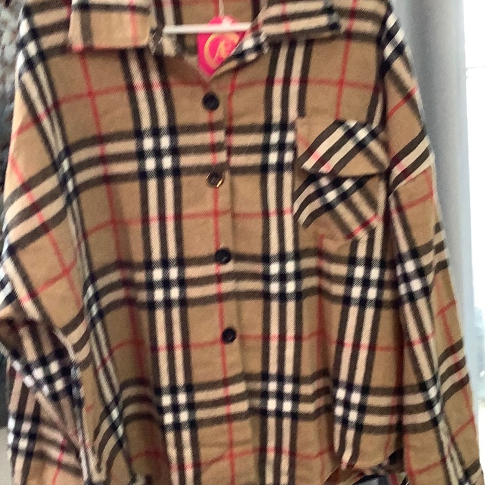 Plaid Jacket/ Matching Scarf NWT